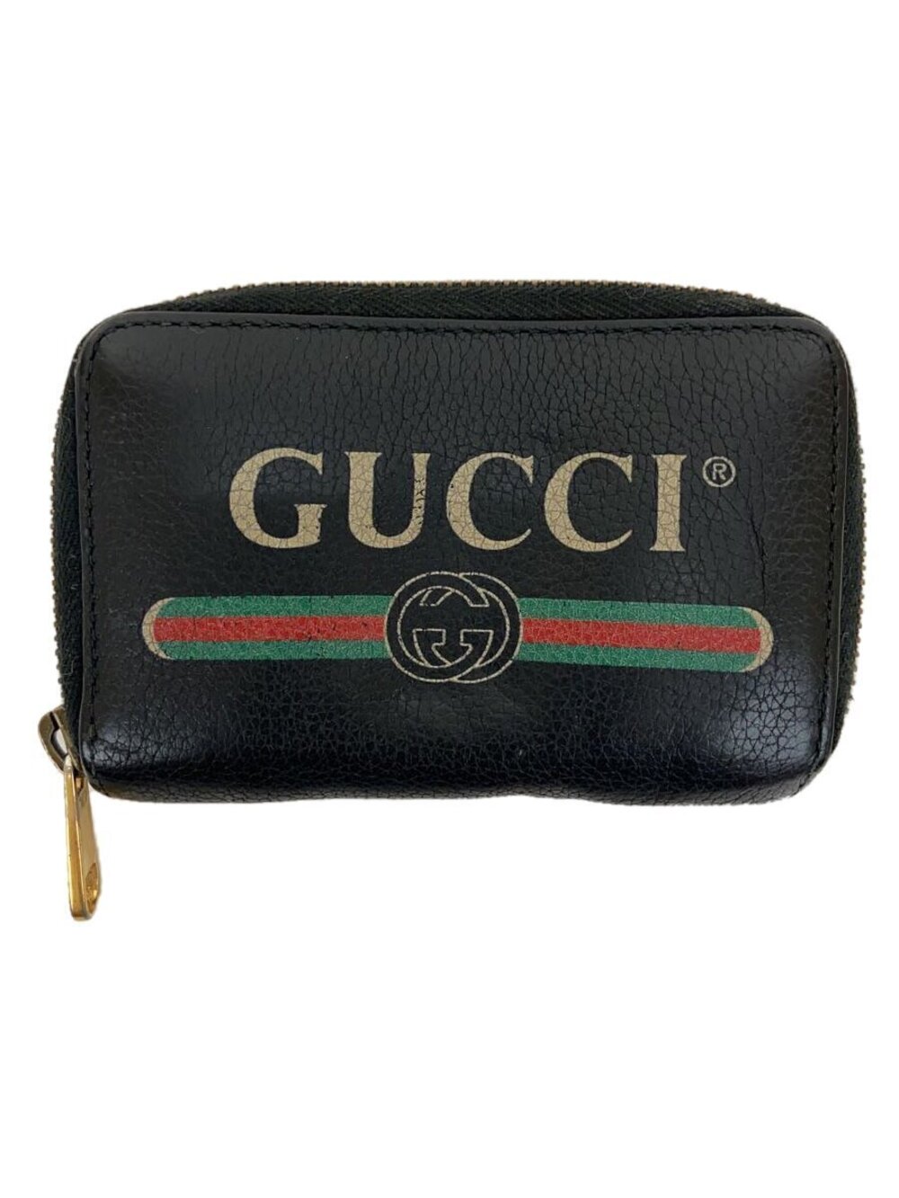 Gucci Card Case Wallet Leather Black